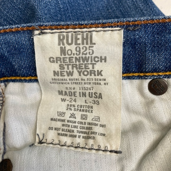 NEW Ruehl No. 925 (Abercrombie) Jeans Women’s 24/33 - Picture 3 of 6